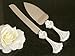 Bride and Groom with Calla Lily Bouquet Cake and Knife Set (Set of 24) - Wedding Favors