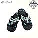 Montana West Turquoise Cross Concho Aztec Hand Beaded Flip Flops