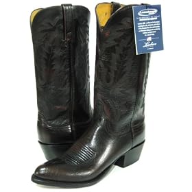 Lucchese 'T3302' Old Roma Leather Cowboy Boots Mens - Black Cherry