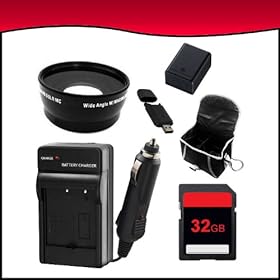 Essential Accessory Bundle Combo Kit for Canon VIXIA HF M50, HF M500, HF M52 Full HD Camcorders includes (BP 727 Battery Pack, BP 727 Charger, 32GB SD Memory Card, Carrying Case, USB SD Card Reader, Professional Wide Angle Macro Lens)