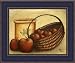 Apples Basket Urn - Country Framed Art Print