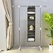 SONGMICS 6-Shelf Closet Organizer Collection Hanging Accessory Storage Shelves Light Brown URCH06K