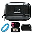 Candy Black Durable 5.2-inch Protective GPS Carrying Case with Removable Carbineer for Garmin dezl 50LM/50 / 2450 / 1450NOH / 2460LT 5 inch Portable GPS Navigation System + SumacLife TM Wisdom Courage Wristband