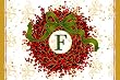Monogram Holiday Wreath Floormat F