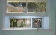 28" to 33" Window Sash Pet Door w 6"x 6" 4-way Locking Flap