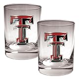 Texas Tech Red Raiders 2 Piece Rocks Glass Set NCAA College Athletics
