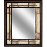 Head West Tea Glass Rectangle Mirror, 25-Inch by 31-Inch