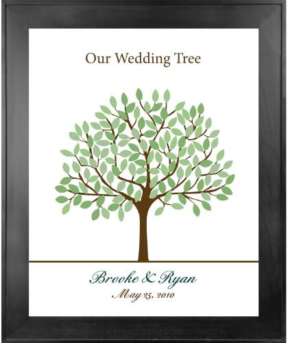 Signature Only Wedding Guest Book Tree # 9 24x30 for 125-150 guests