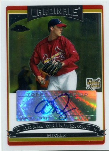 Adam Wainwright Autographed/Hand Signed 2006 Topps Chrome Rookie Card