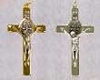 Saint Benedict Crucifixes - 3" Height - Latin Cross Cross - Pendant