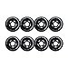 Rollerex Inline Skate/Rollerblade Wheels VXT500 80mm (8-Pack or 2-Pack or 2 Wheels w/Bearings, Spacers and Washers) (72mm Steel Black (8 Wheels))