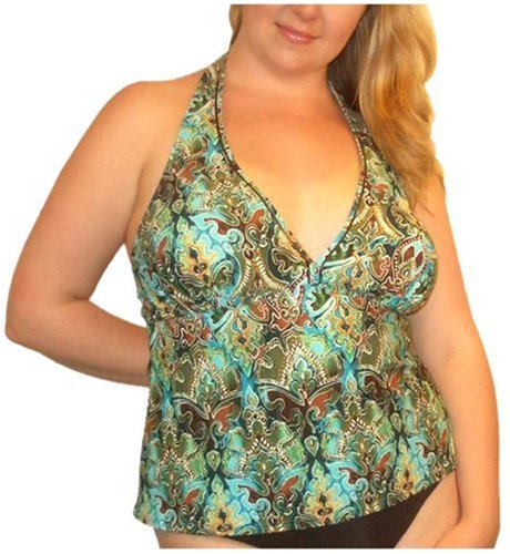 It Figures Women's Plus Indochine Halter Top