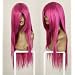 Cosplayland C116 - 80cm glatt hitzefest Fasching Party Per�cke Wig Pink