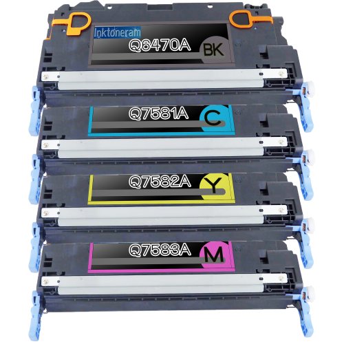 4 New Remanufactured HP 3800 501A 503A Toner Cartridges HP Q6470A Q7581A Q7583A Q7582A for HP 3800 Black Cyan Magenta Yellow Combo Pack Set On Sale