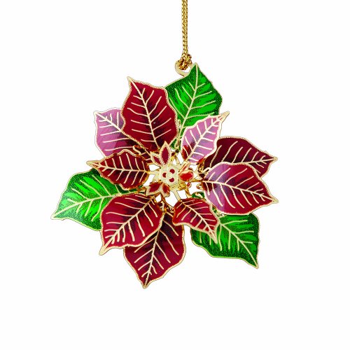 ChemArt Poinsettia Flower Ornament