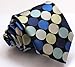 D and T Handmade, Executive Wardrobe Accessory, Navy Blue Beige Polka Dot 3.4
