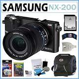 Samsung NX-200 20.3MP Digital SLR Camera in Black with 18-55mm Lens + 16GB Accessory Kit