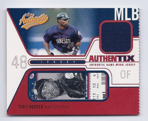 2004 Fleer Authentix Game Used Jersey #TH Torii Hunter Minnesota Twins