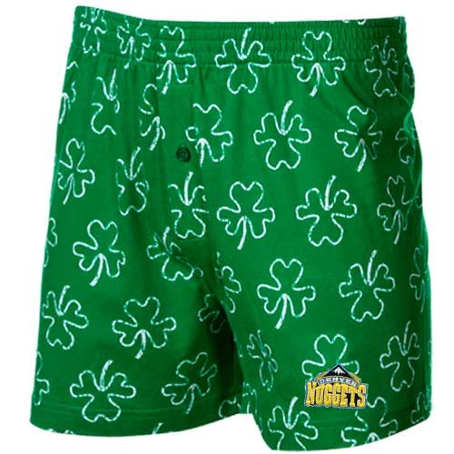 NCAA Denver Nuggets Kelly Green Limerick Boxer Shorts (Medium)