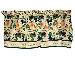 Crackle Fruit Tuscan Cherry Kitchen Window Valance