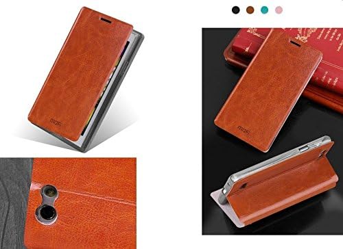 Nikay ZTE Blade L2 New England Style Ultra Flip Side Stand Leather Case Hard Cover (Brown)