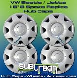 16 VW Beetle / Jetta 8 Spoke Replica Hub Caps