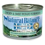 Natural Balance Canned Dog Food, Grain Free Limited Ingredient Diet Chicken and Sweet Potato Recipe, 12 x 6 Ounce Pack