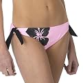 Xhilaration® Hibiscus Print Side-Tie Scoop Swim Bottoms - Pink/ Black