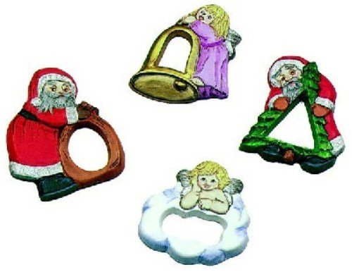 Giessform Relief Serviettenringe Weihnachtsmotive I, ca. 6,5 - 8,5cm