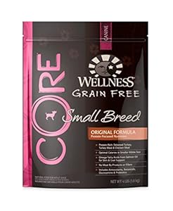 Wellness CORE Natural Grain Free Dry Dog Food,Small Breed Original Formula Turkey and Chicken Recipe,4-Pound Bag Wellness CORE Natural Grain Free Dry Dog Food,Small Breed Original Formula Turkey and Chicken Recipe,4-Pound Bag