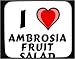 I Love Ambrosia Fruit Salad Decorated Mouse Pad