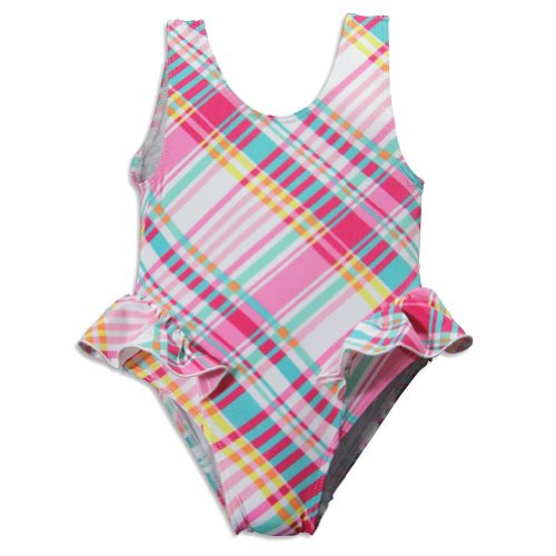 405 South by Anita G - Toddler Girls One Piece Bathing Suit, Pink, Aqua (Size 4T)