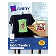Amazon.com: Avery Personal Creations InkJet Iron-On Dark T-Shirt Transfers, White, Five Sheets 