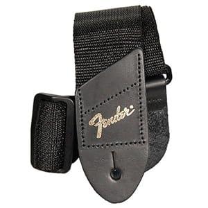 【クリックで詳細表示】FENDER Economy Strap GOLD 2＂ Black Polyester Logo： 楽器