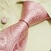 Pink Pattern Tie for Men Hotpink Paisleys Birthday Gifts Fashion Silk Neck Ties Cufflinks Set 6613