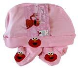 Sesame Street Baby Shoes and Hat 2pcs Set - Elmo Baby Booties and Hat Set