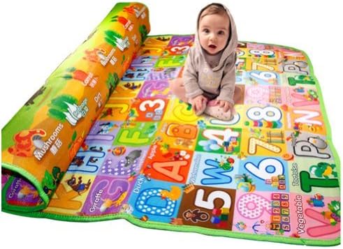 Extra Large Farm Park + Alphanumeric Pattern on Both Sides Eco-friendly Baby Care Crawl Kids Play Mat by Happy bag