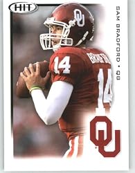 Sam Bradford QB / Oklahoma (RC - Rookie Card) FIRST EVER NFL Trading Card - 2010 Sage HIT Silver Football Card in Protective Screwdown Case