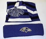NFL Men's End Zone Toboggan Hat - K166Z (Baltimore Ravens, One Size Fits All)