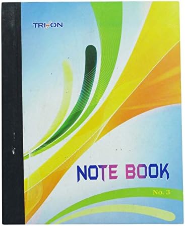 Triplicate Notebook Hard Cover Ruled Line and Plain Sheet Writing Notebook Stationary Supplies 300 Sheets - 1 Pcs