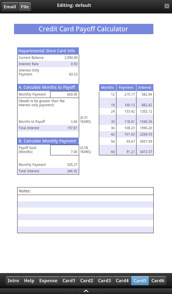 Amazon.com: Credit Card Payoff Calculator: Appstore for Android