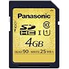 Panasonic RP-SDU04GE1K SDHC-Speicherkarte 4GB Geschwindigkeitsklasse 10 (UHS-I, Lesen bis 90MB/sek, Schreiben bis 25MB/sek)