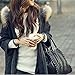 Paradise Kiss New Womens Oversized Loose Knit Cardigan Faux Fur Hooded Coat Zip Jacket Parkas (Dark Grey) by AI YUE