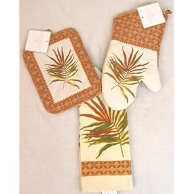 Just For Kitchen Brown Leaf Dish Towel by Bed and Bath