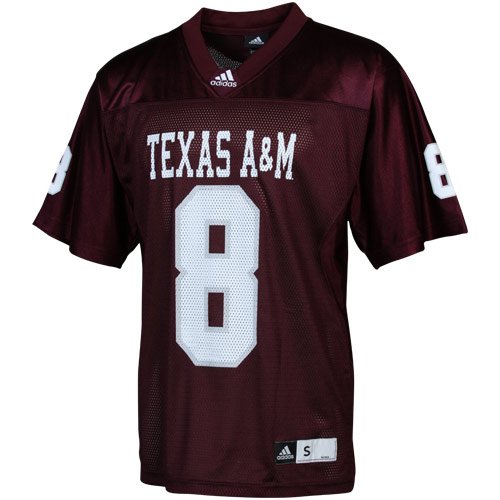 adidas Texas A&M Aggies #8 Replica Football Jersey - Maroon (Large)