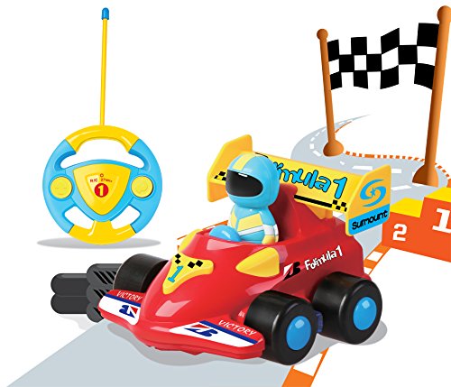 Cartoon R/C Race Car Radio Control Toy for Toddlers