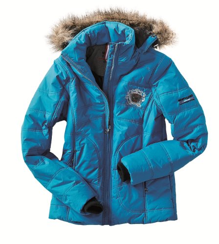 Northland Damen Jacke Freda, Cyan Blue, 34