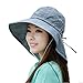 JF-Sunshine Womens Cotton Wide Brim Summer Outdoor Cycling Travelling Hat Sun Hat Fishing Hat UV Protection Hat SH01