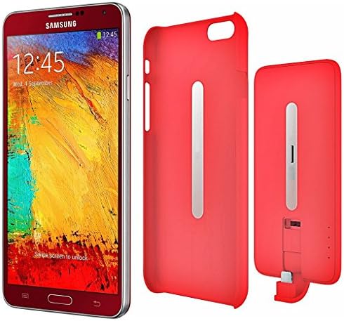 StagHD 4200mAh [ Galaxy Note 3 ] Stylish Phone Cover &amp; External Rechargeable Backup Battery Case Power Bank Charger with Lightweight &amp; Slim Fit Design for Samsung Galaxy Note 3 - Hot Pink