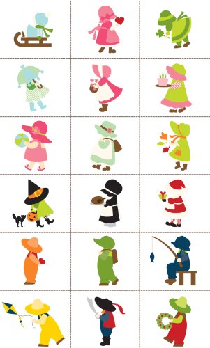 Slice Crafts Slice Design Card for Crafting, Sunbonnet Sue